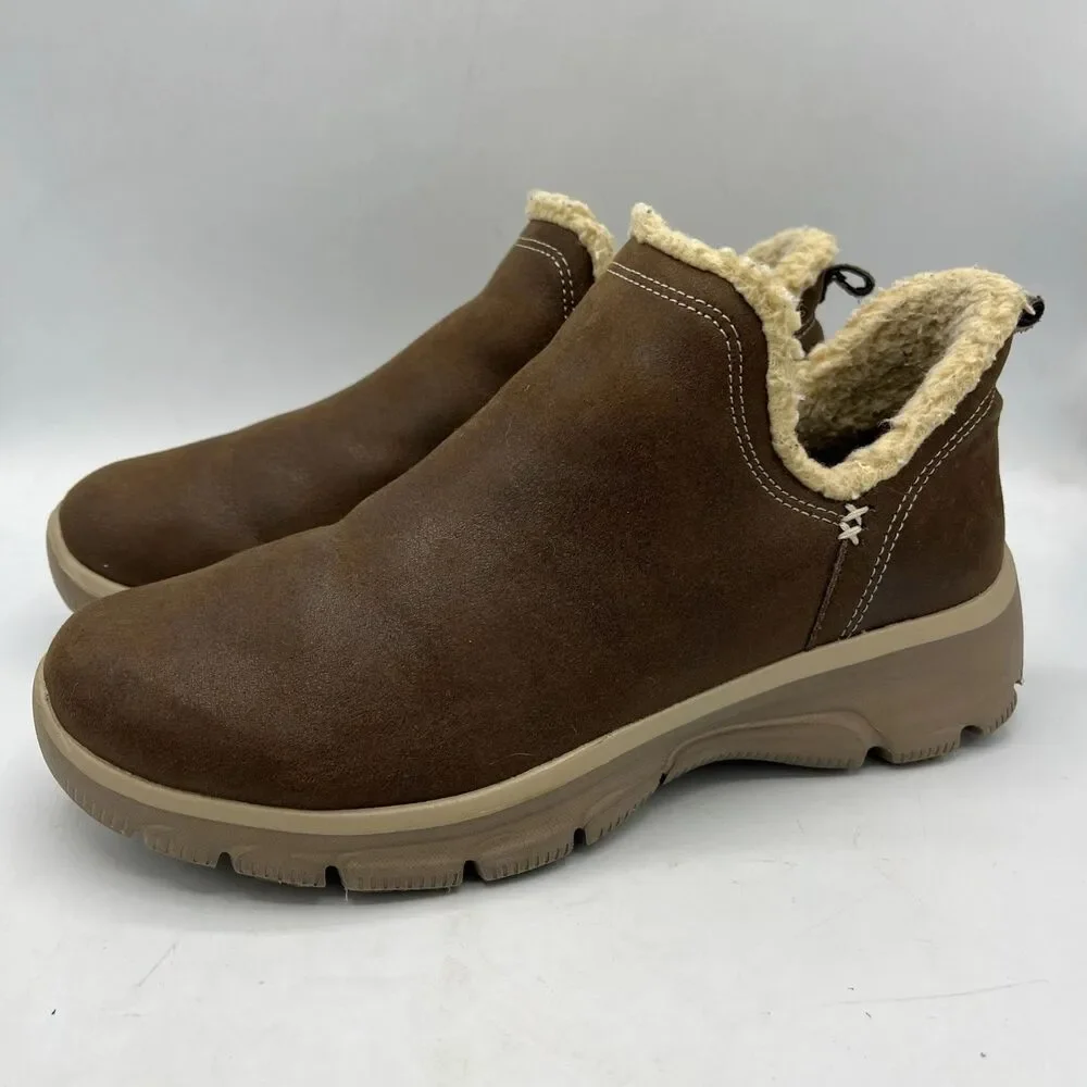 Skechers Relaxed Fit Air Cooled Memory Foam Brown Slip On Shoes Womens Size 9.5